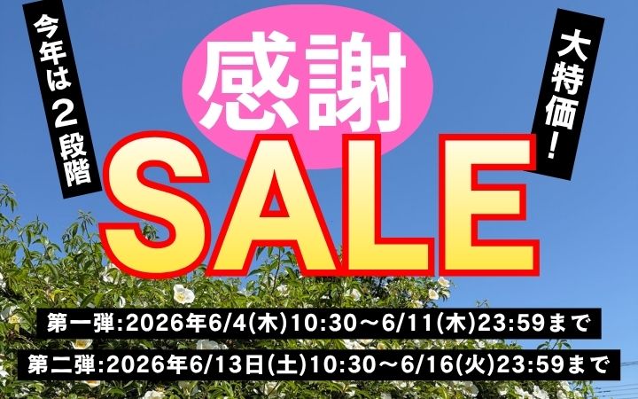 <em>SALE開催中！</em>篠宮バラ園は、旬で元気な苗を、気候の良い春にお届けしたい、というポリシーの元、春の期間のみ苗を販売・お届けしています。 だんだんと夏が近づいてきましたため、今年の販売もそろそろ終了。 終了する前に、お客様への感謝を込めてセールを開催中です！<b>お買い物</b>